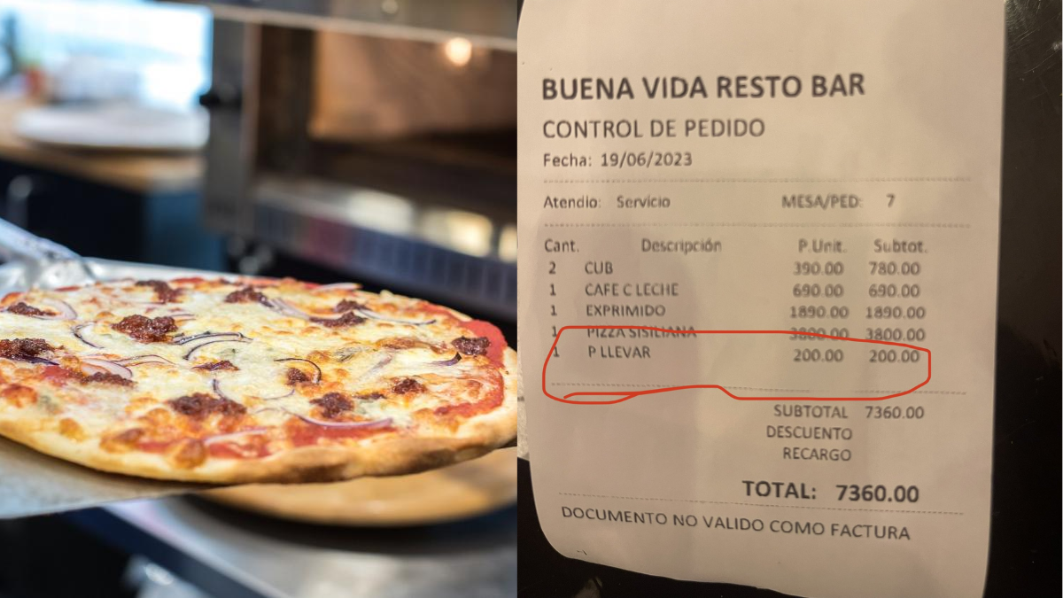 Fue a comer pizza