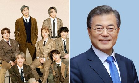 El presidente de Corea del Sur, Moon Jae In, nombró a BTS como enviados especiales para representar al país en Nueva York. El presidente de Corea del Sur, Moon Jae In, nombró a BTS como enviados especiales para representar al país en Nueva York.