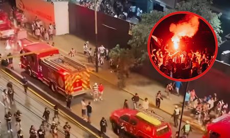 Banderazo trágico de hinchas de Alianza Lima. Banderazo trágico de hinchas de Alianza Lima.