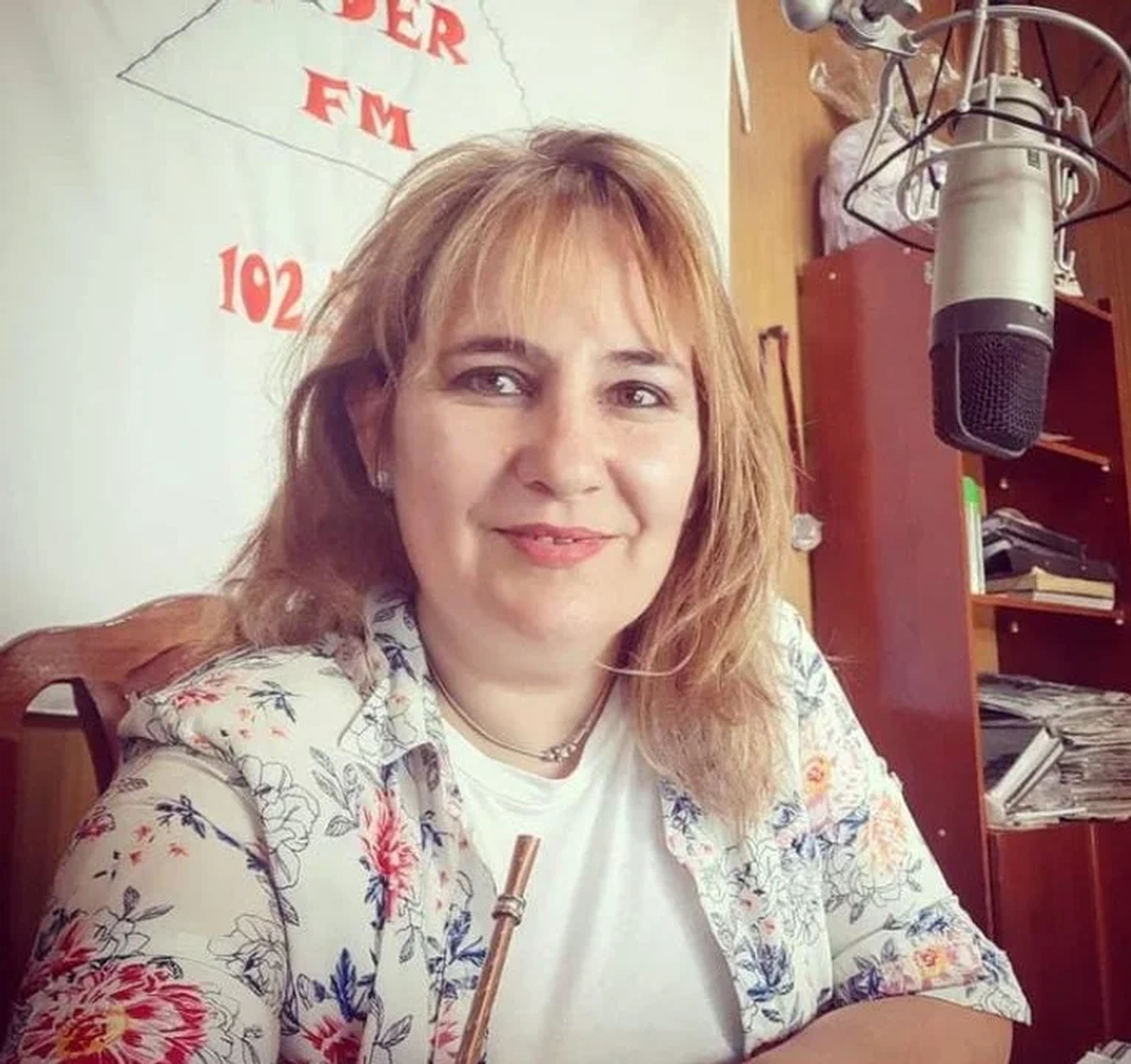 Claudia Velasco era locutora en la radio FM Líder.