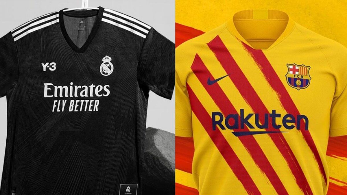 Real Madrid y Fútbol Club Barcelona estrenarán camisetas en el clásico de LaLiga de España
