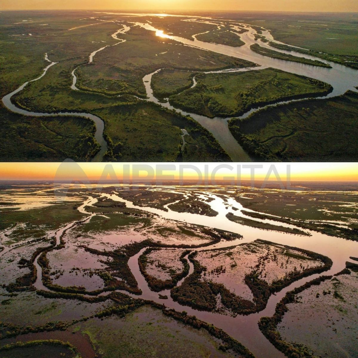 La imagen de arriba es del 7 de enero del 2023. La de abajo es del 7 de abril del 2023.