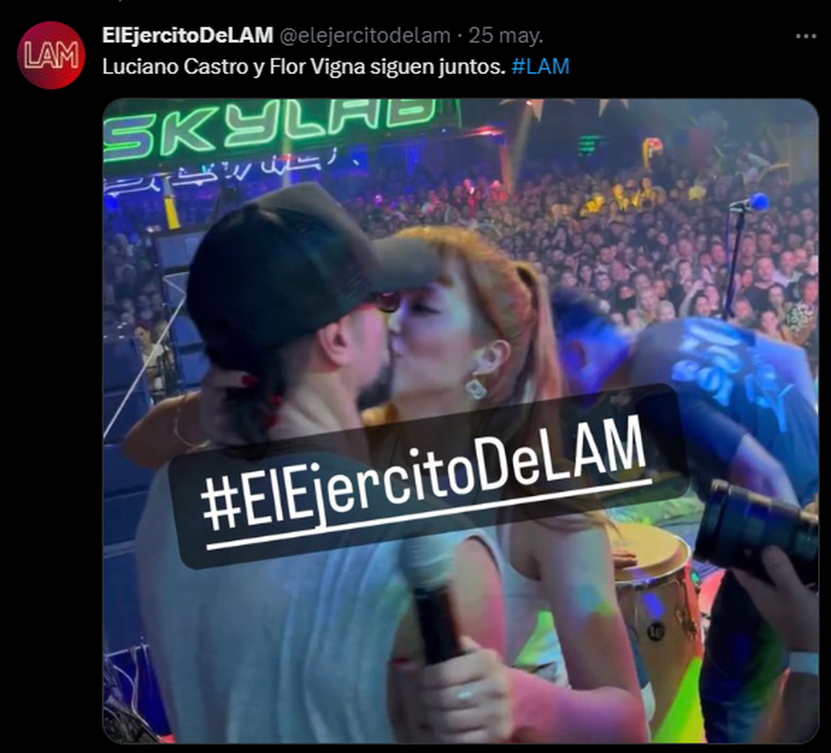 Luciano Castro y Flor Vigna se mostraron juntos tras los rumores de separación.