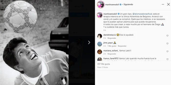 Lalo Maradona fue internado en terapia intensiva