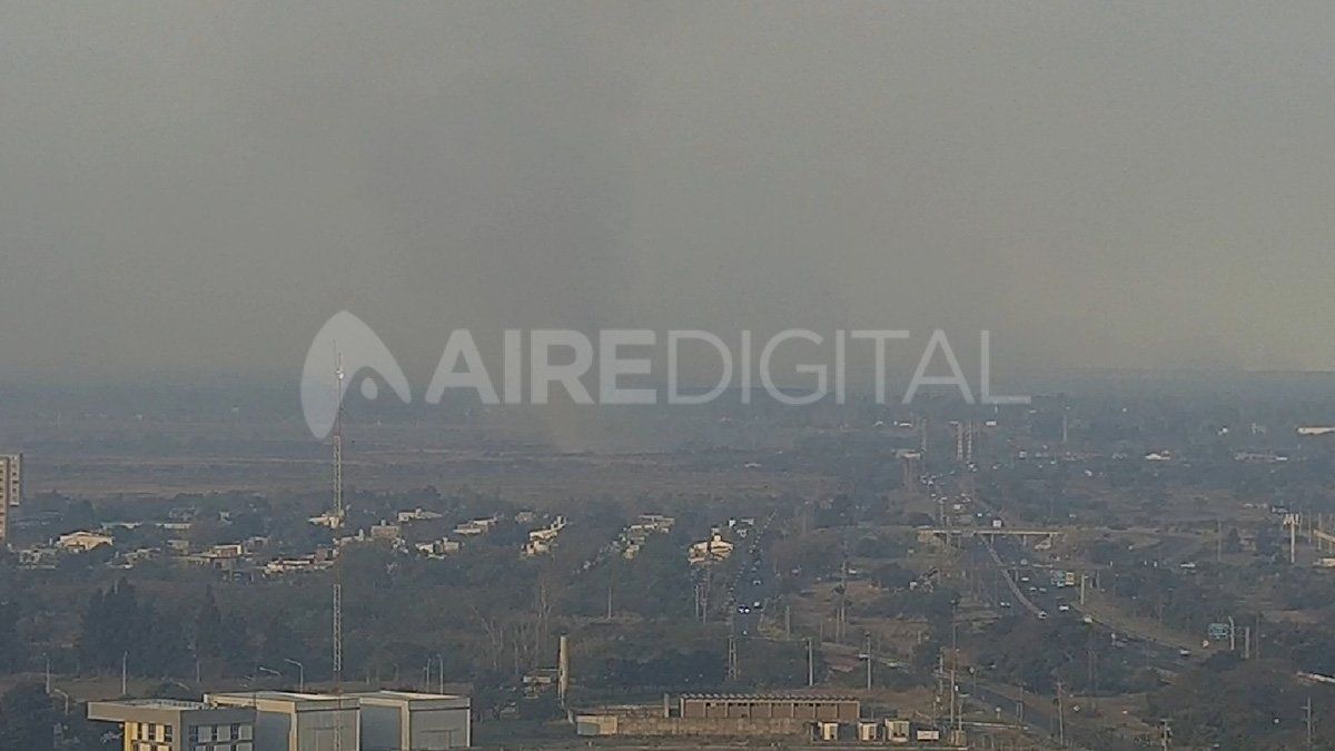 As&iacute; se vi&oacute; parte de la ciudad en ruta nacional 168 a la altura de barrio El Pozo.&nbsp;