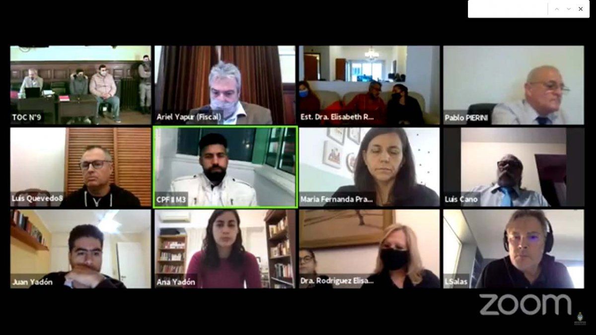 Los pedidos de reclusión fueron formulados esta mañana por el fiscal Yapur, ante el Tribunal Ora en lo Criminal (TOC) 9, integrado por los jueces Ana Dieta, Fernando Ramírez y Luis Salas.