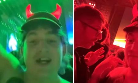 Dillom se descontroló en un recital de AC/DC. Dillom se descontroló en un recital de AC/DC.