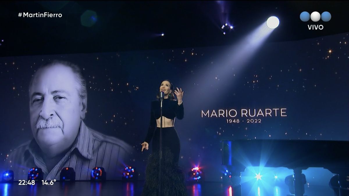 Natalia Oreiro cantó en vivo en la entrega de los Premios Martín Fierro.