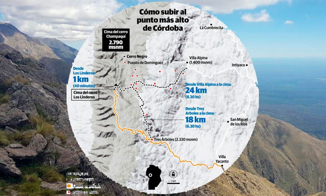 La carpa donde aguardaba el hombre de 62 años se encontraba entre el cerro Negro y el puesto de Marcos Domínguez.