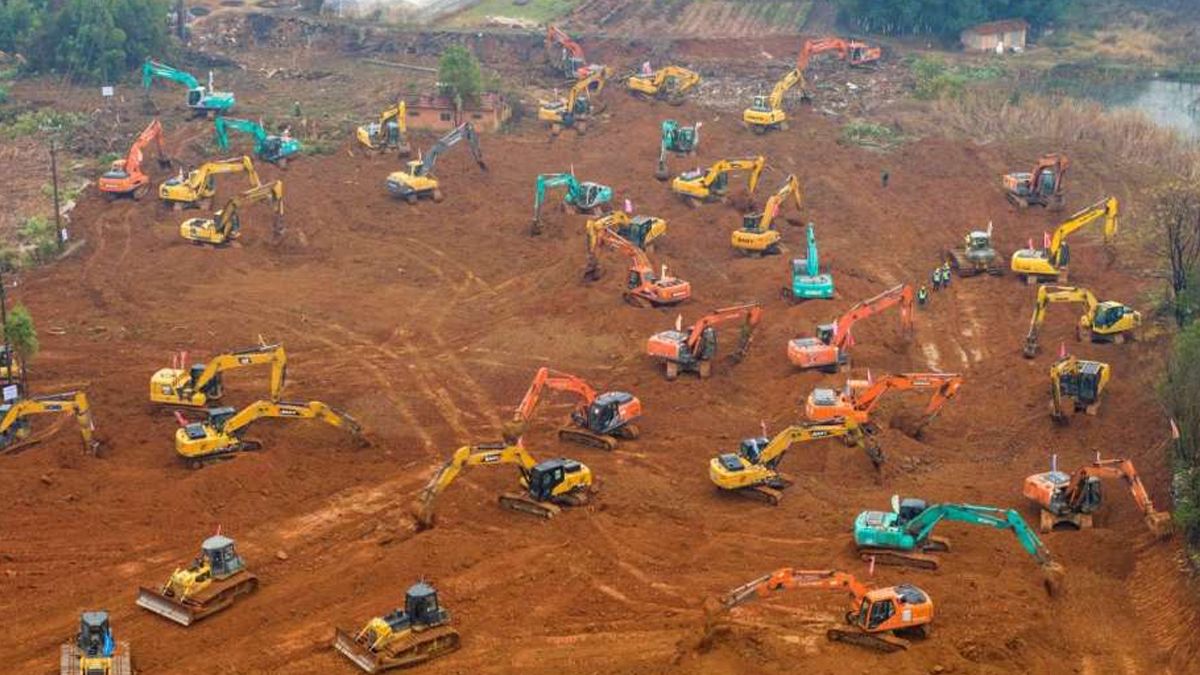 Construyen en tiempo récord un hospital para infectados por el nuevo coronavirus