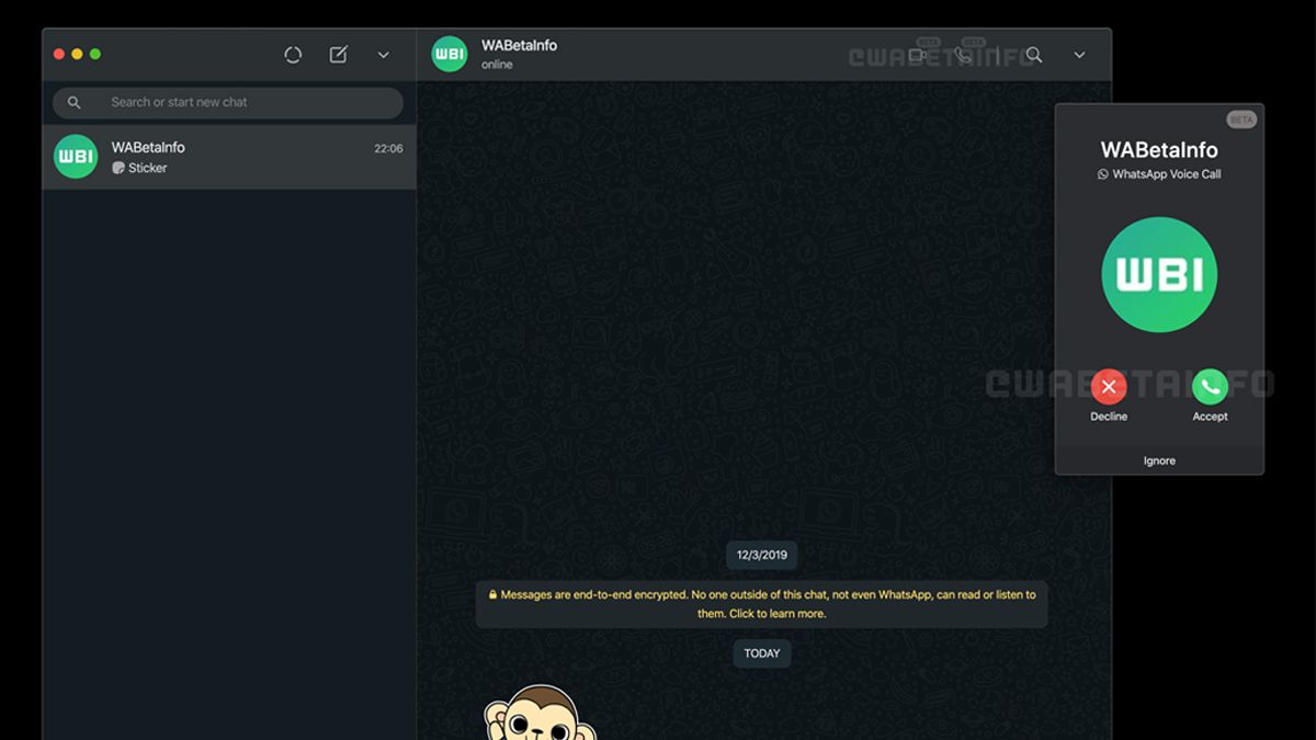 Así serían las llamadas en WhatsApp Web