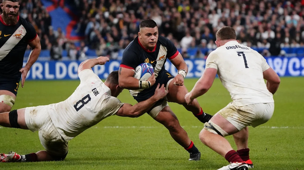 Los Pumas e Inglaterra en el Mundial de Francia 2023.