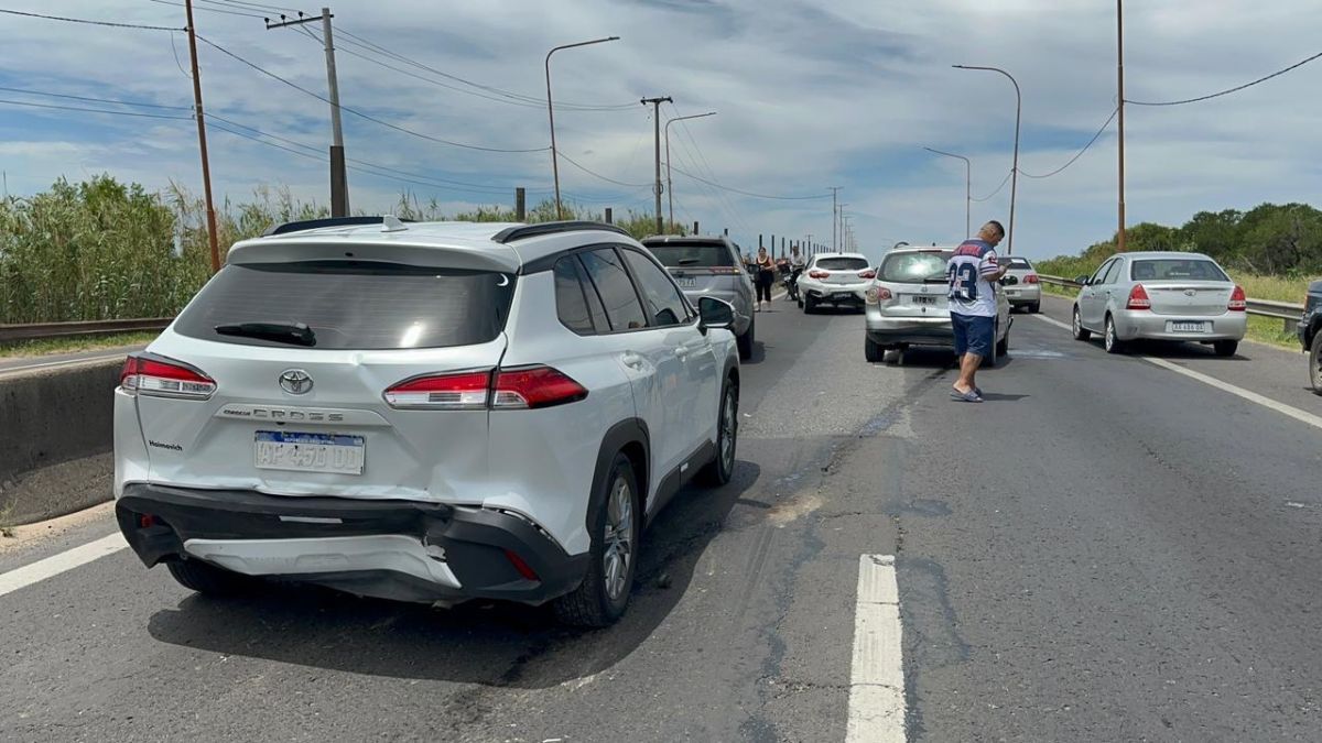 Este s&aacute;bado en la Ruta Nacional 168, a la altura del Barrio El Pozo, se registr&oacute; un choque en cadena.
