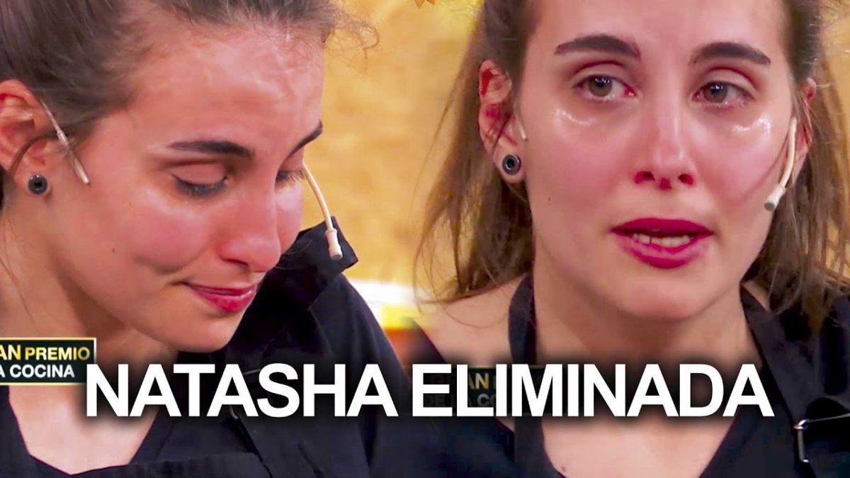 Natasha quebró en llanto al ser eliminada de la temporada de campeones de El gran premio de la cocina