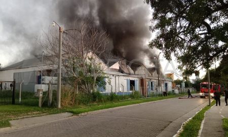 El siniestro se inició dentro de un galpón que pertenece a una importante firma de la ciudad, dedicada a la venta de materiales para la construcción de piscinas. El siniestro se inició dentro de un galpón que pertenece a una importante firma de la ciudad, dedicada a la venta de materiales para la construcción de piscinas.