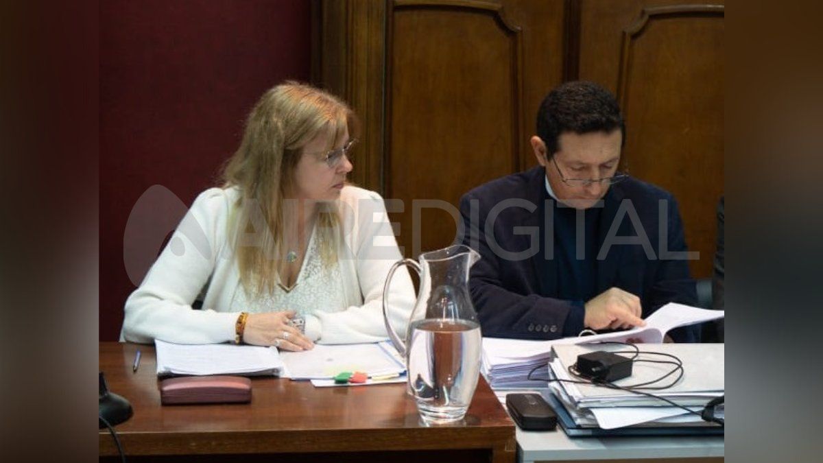 La fiscal del caso Rosana Marcolín, acompañada en el juicio por el fiscal de homicidios Estanislao Giavedoni