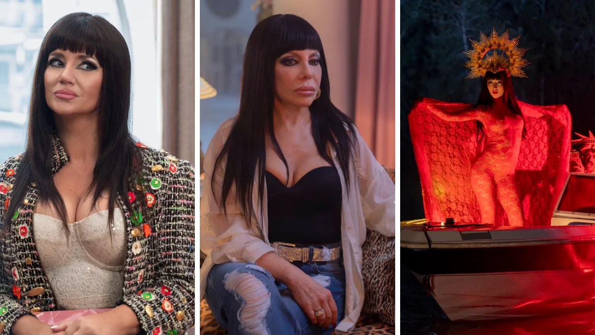 Griselda Siciliani, Cecilia Roth y Sofía Gala interpretando a Moria Casán. Griselda Siciliani, Cecilia Roth y Sofía Gala interpretando a Moria Casán.