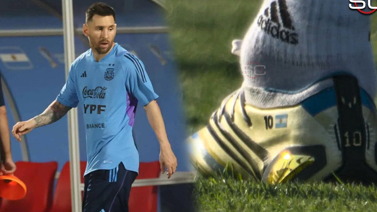 La imagen de uno de los tobillos de Lionel Messi que preocupa a los argentinos a horas del partido ante Arabia Saudita
