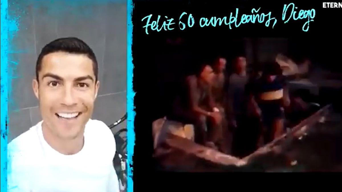 Cristiano Ronaldo saludó a Diego Maradona en su cumpleaños número 60