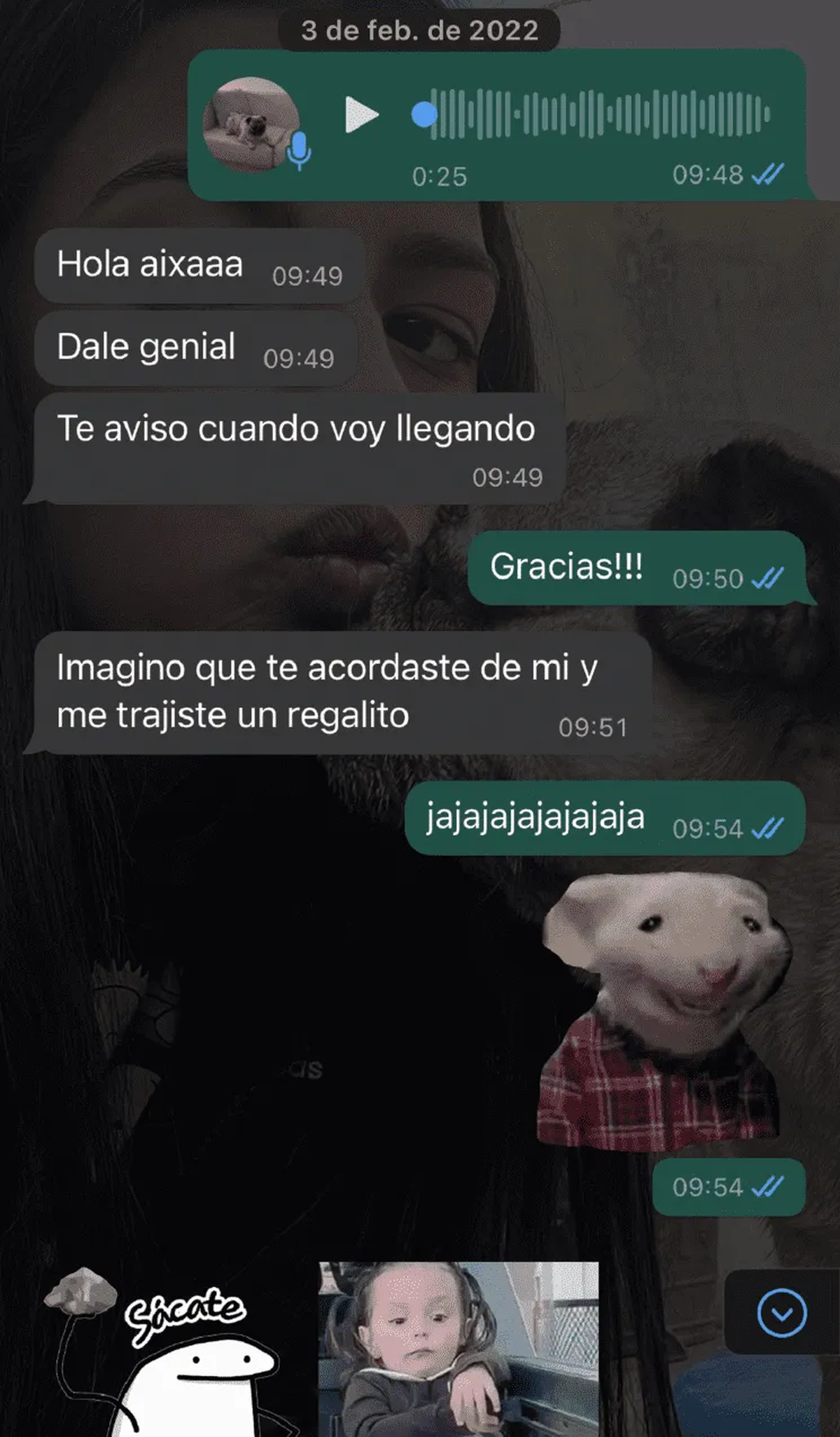 El intercambio viral que Aixa compartió en Twitter.