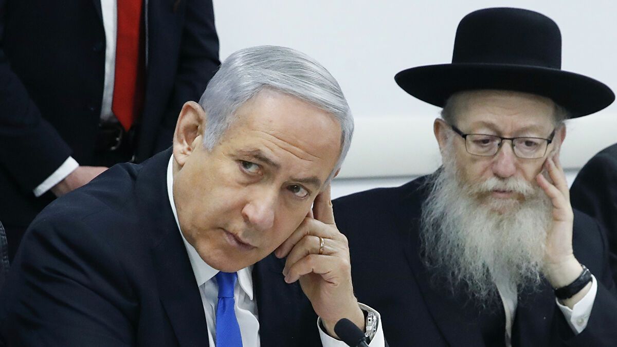 Benjamin Netanyahu y el ministro de Salud de Israel