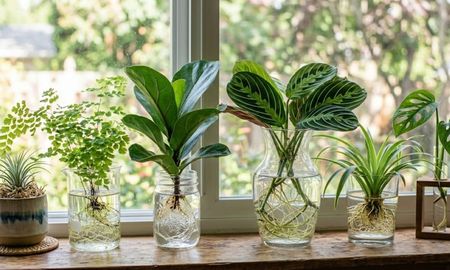 Las plantas que crecen en agua son ideales para interiores por su fácil mantenimiento. Las plantas que crecen en agua son ideales para interiores por su fácil mantenimiento.