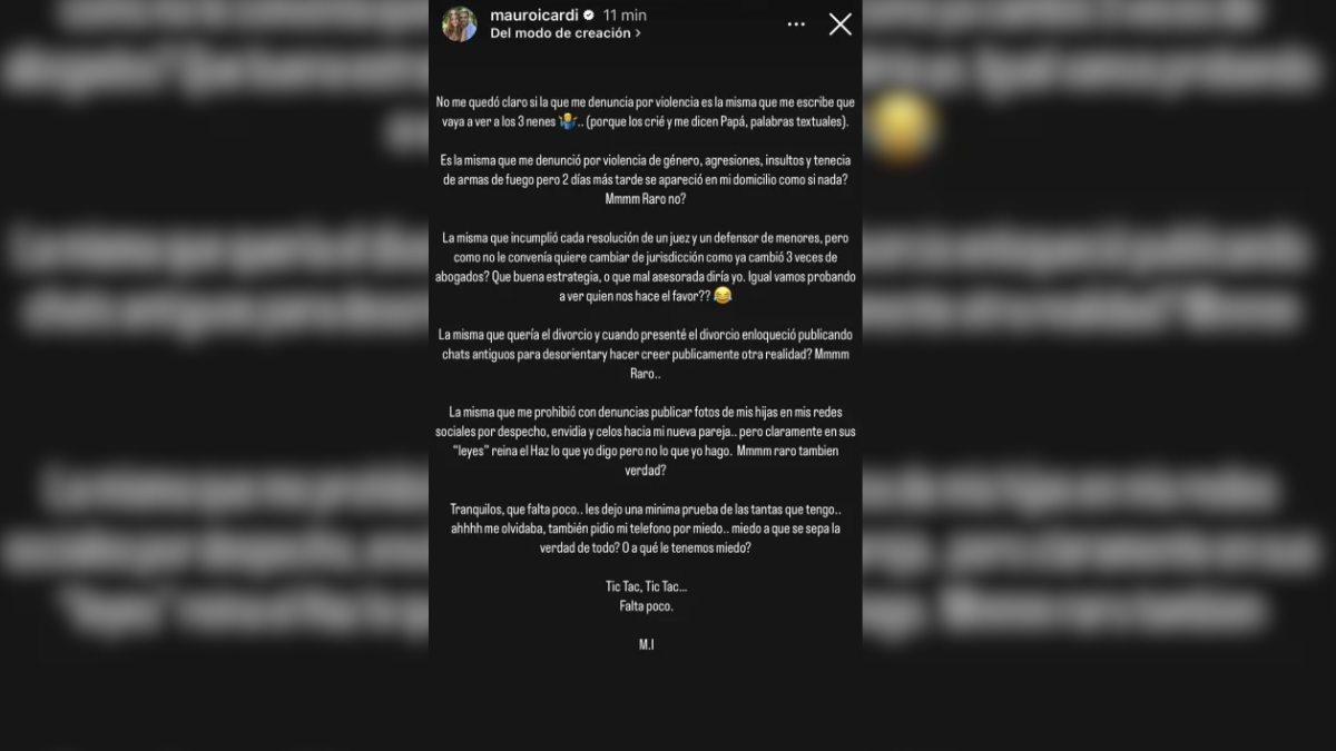 La respuesta de Wanda Nara. La respuesta de Wanda Nara.