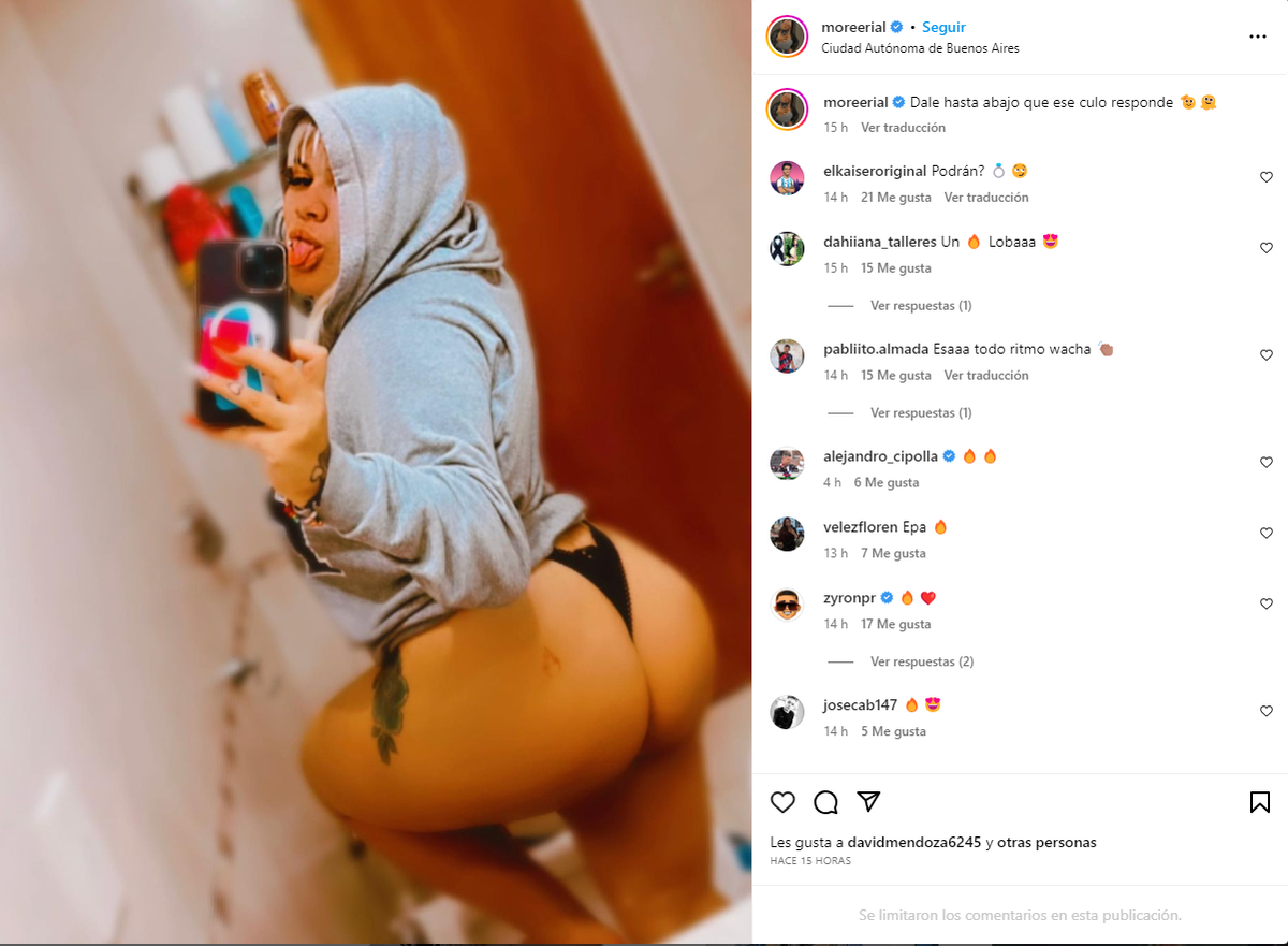 Así es la foto infartante que subió More Rial en tanga y genera escándalo  en las redes