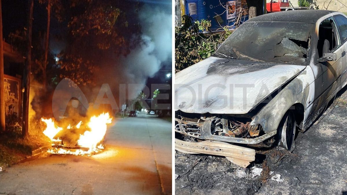 Barrio María Selva; prendieron fuego un auto abandonado