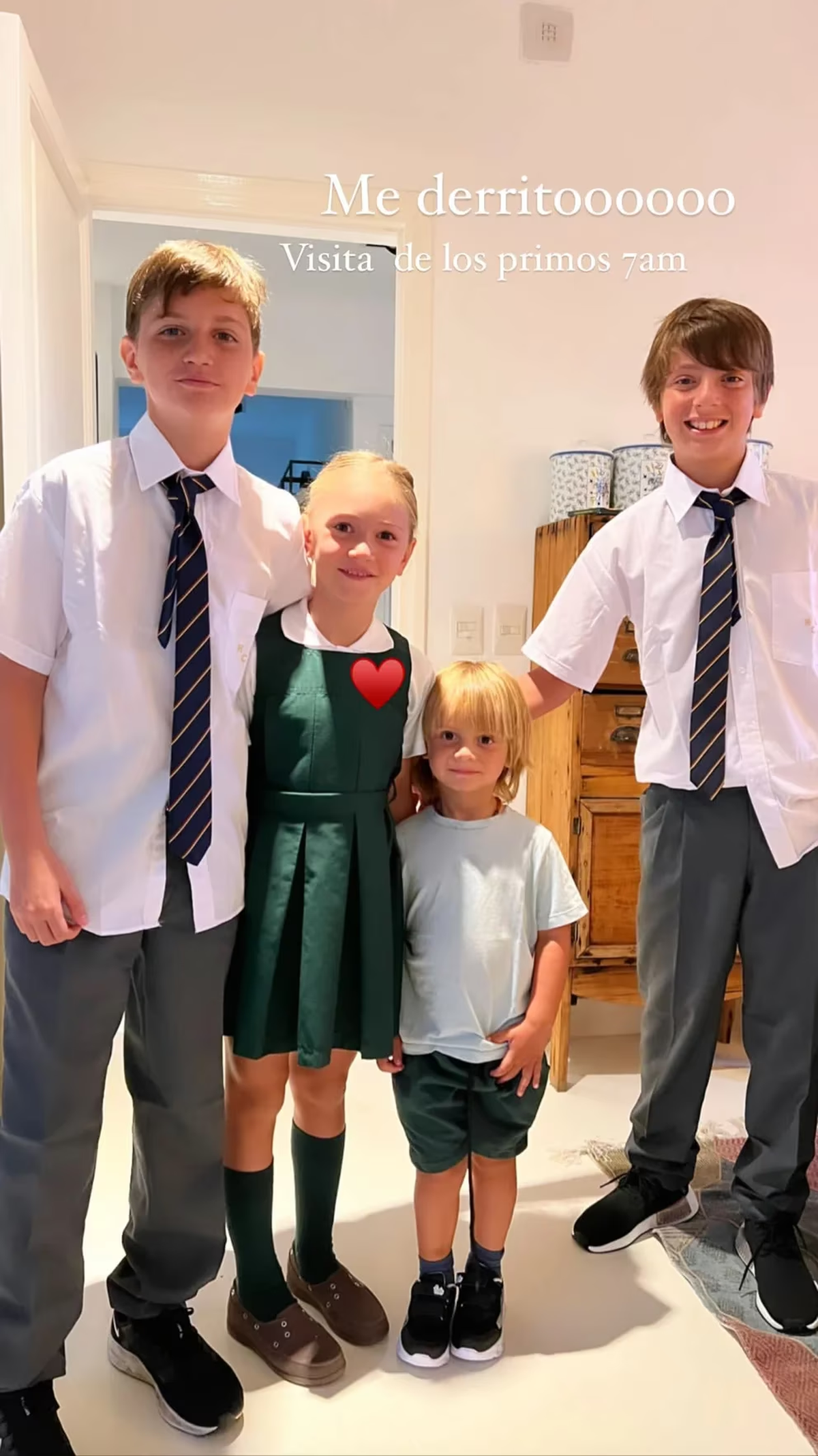 Constantino y Benedicto López visitaron a Malaika y a Viggo sus dos primos.