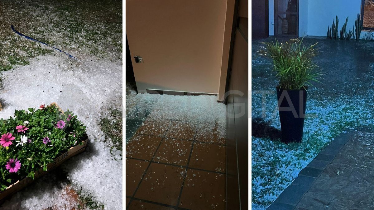 It rained again in the city of Santa Fe and hail fell: how the weather continues