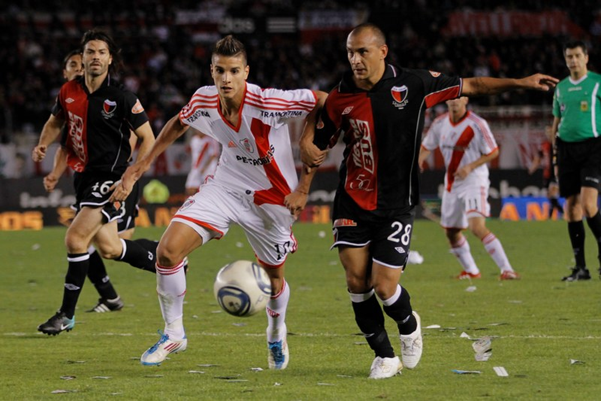 Cristian Ledesma con la camiseta de Colón ante River, su otro club. Cristian Ledesma con la camiseta de Colón ante River, su otro club.
