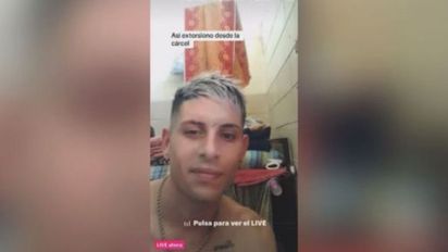 Transmitía en vivo por Tiktok desde la cárcel y mostró cómo los presos hacen extorsiones en tiempo real
