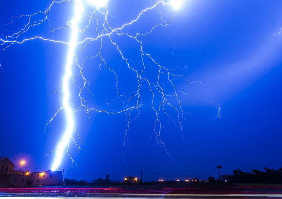 El rayo más cercano que fotografió Mancebo.