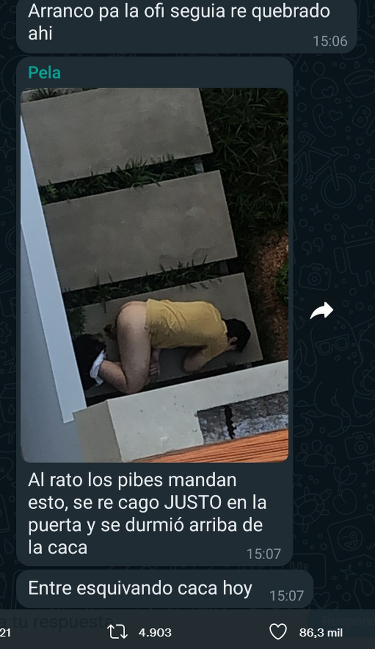 La historia viral de un borracho que despertó polémica en las redes