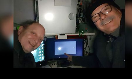 Víctor Buso y José Luis Sánchez capturaron el cometa Neowise desde la ciudad de Rosario, en el observatorio Gémini Austral. Víctor Buso y José Luis Sánchez capturaron el cometa Neowise desde la ciudad de Rosario, en el observatorio Gémini Austral.