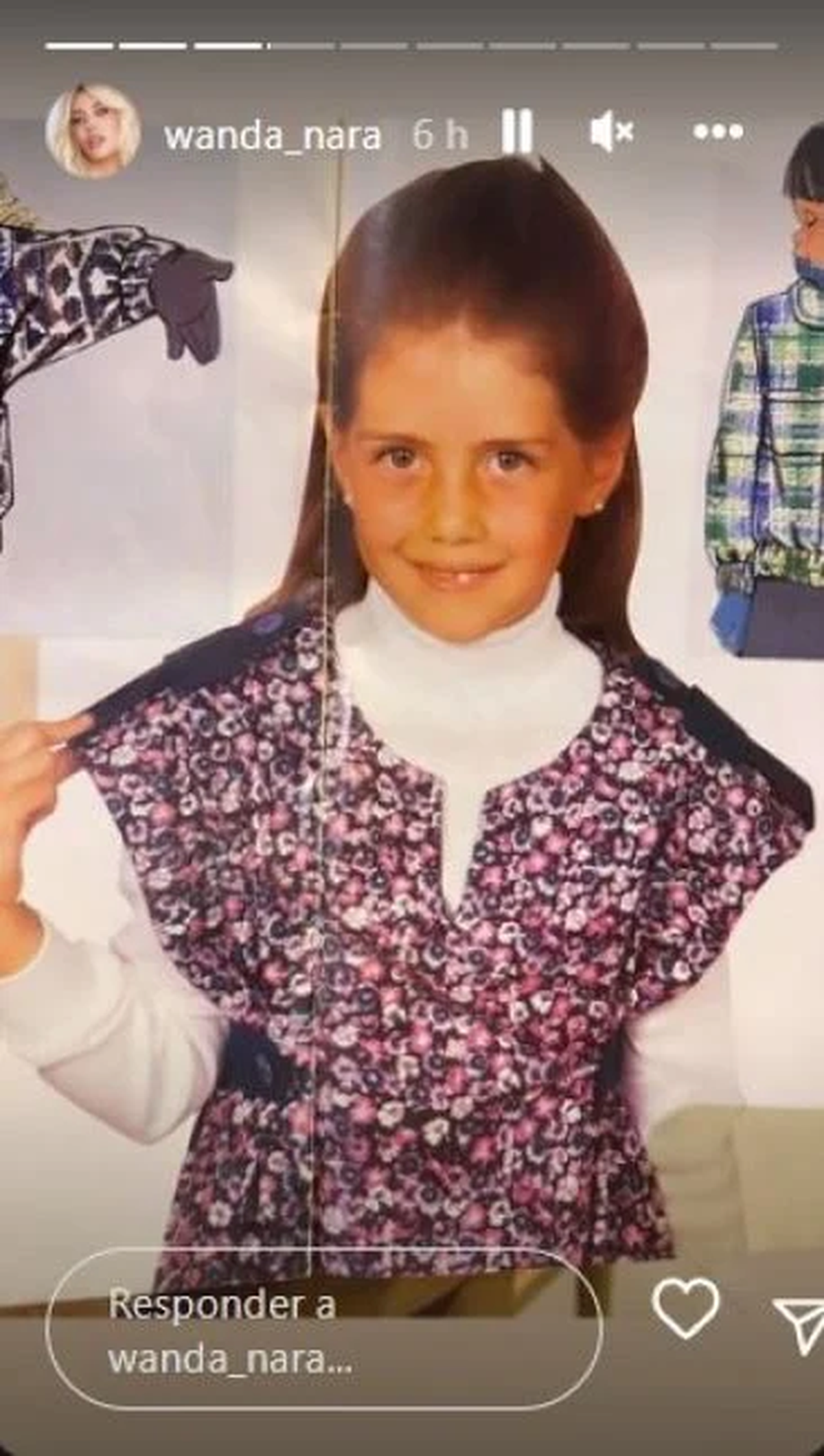 Wanda Nara en su niñez.