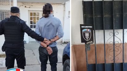 Se trepó a una obra en construcción en Santo Tomé, robó medio portón y se lo llevó en un carro