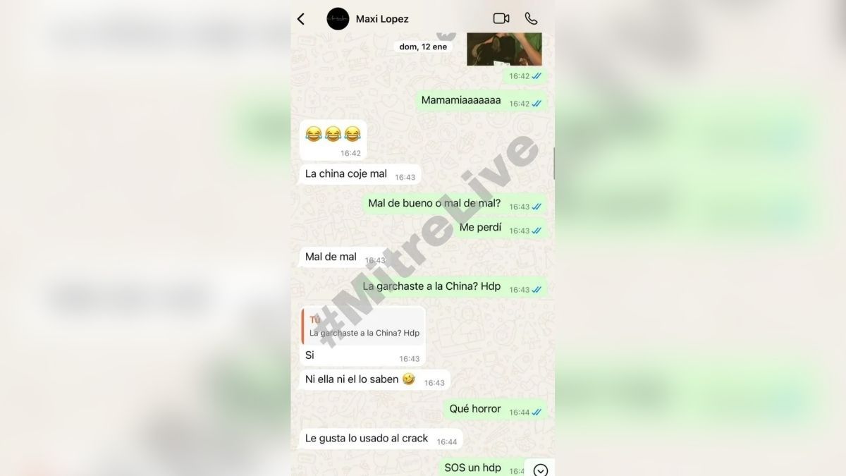 El chat entre Maxi López y Luah Martínez, donde el exfutbolista asegura que estuvo con la China Suárez. El chat entre Maxi López y Luah Martínez, donde el exfutbolista asegura que estuvo con la China Suárez.