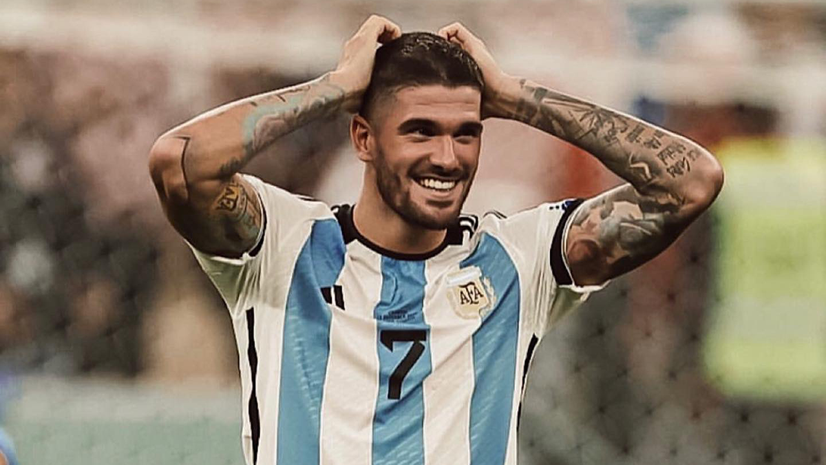 Rodrigo De Paul fue elegido como el jugador más lindo del Mundial de Qatar 2022