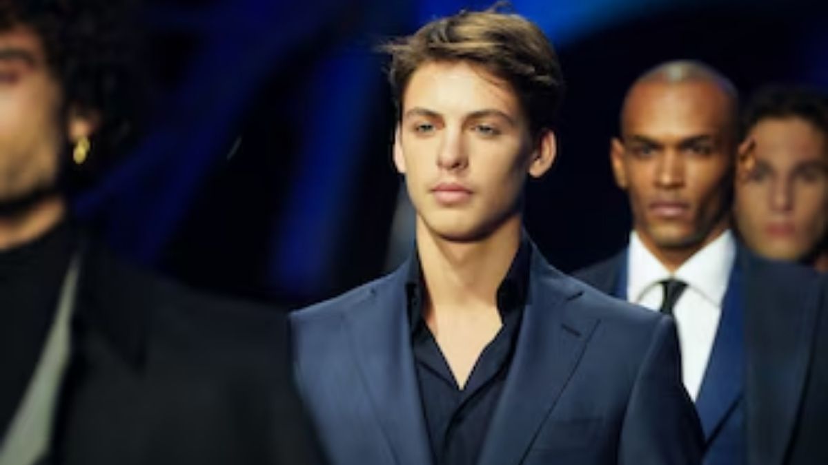 Benicio Gravier desfiló para la exclusivísima firma Armani