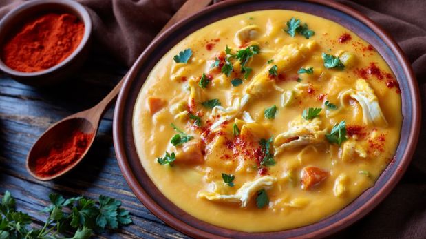 La receta rápida de sopa de calabaza y pollo con curry y miel, ideal para el invierno.