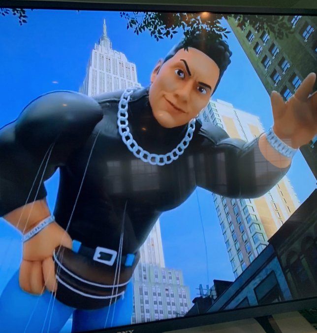 Dwayne Johnson como globo.