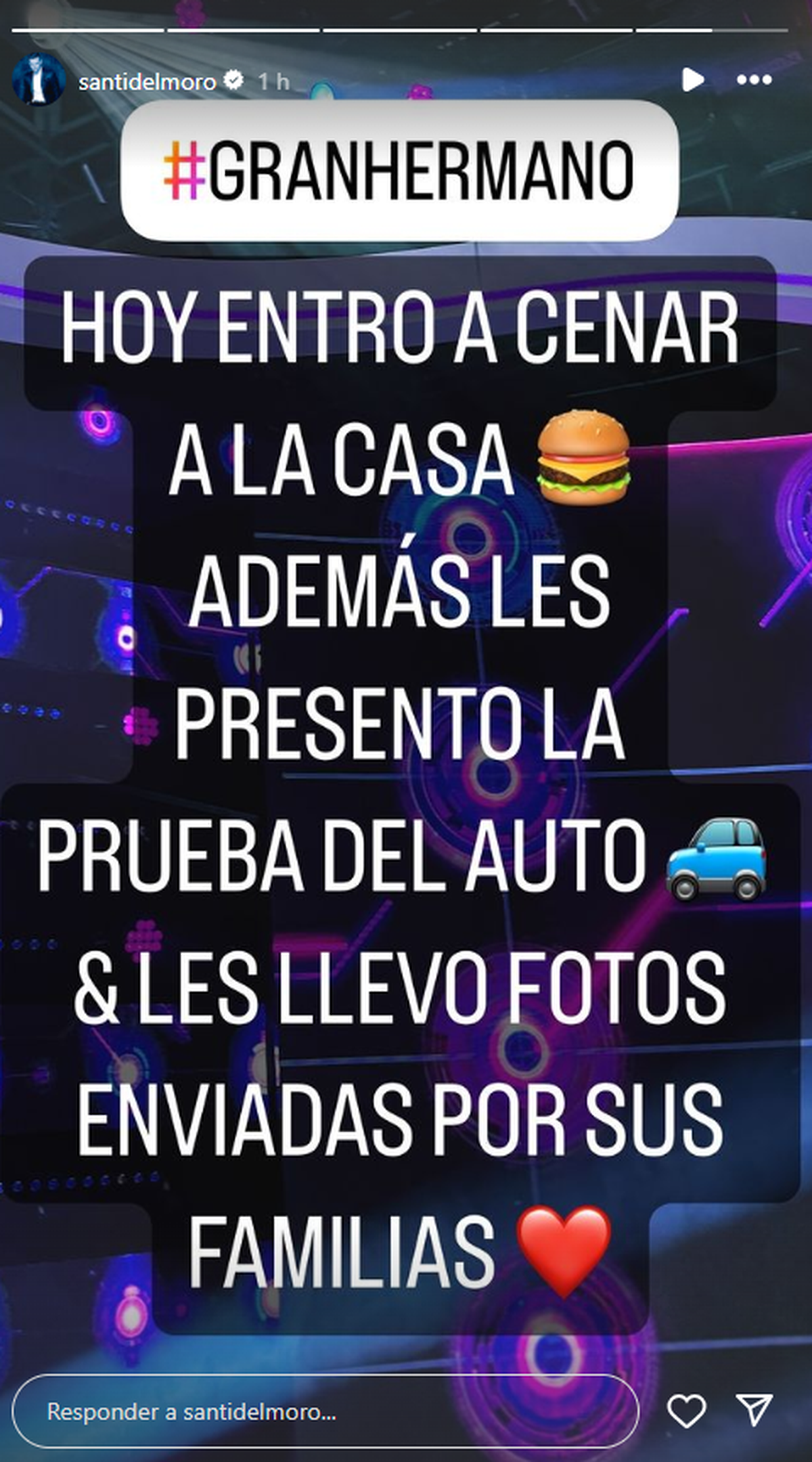 Santiago del Moro reveló que entrará a la casa de Gran Hermano con beneficios. Santiago del Moro reveló que entrará a la casa de Gran Hermano con beneficios.