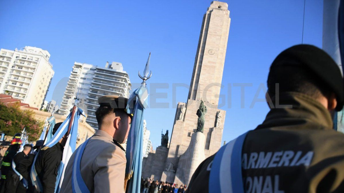 El acto tuvo lugar en el Monumento a la Bandera de Rosario.