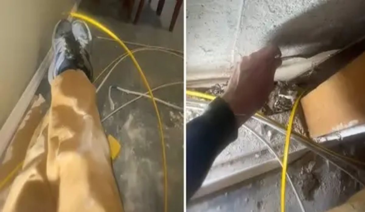 Es electricista y lo que encontró en el interior de la pared de un cliente lo dejó paralizado: Nadie debería ver esto