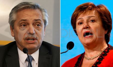 Alberto Fernández y Kristalina Georgieva, titular del FMI. Alberto Fernández y Kristalina Georgieva, titular del FMI.