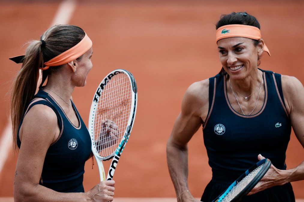 Gabriela Sabatini y Gisela Dulko perdieron en el Torneo de Leyendas de Roland Garros
