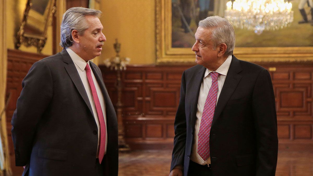 Alberto Fernández y Andrés Manuel López Obrador juntos en México
