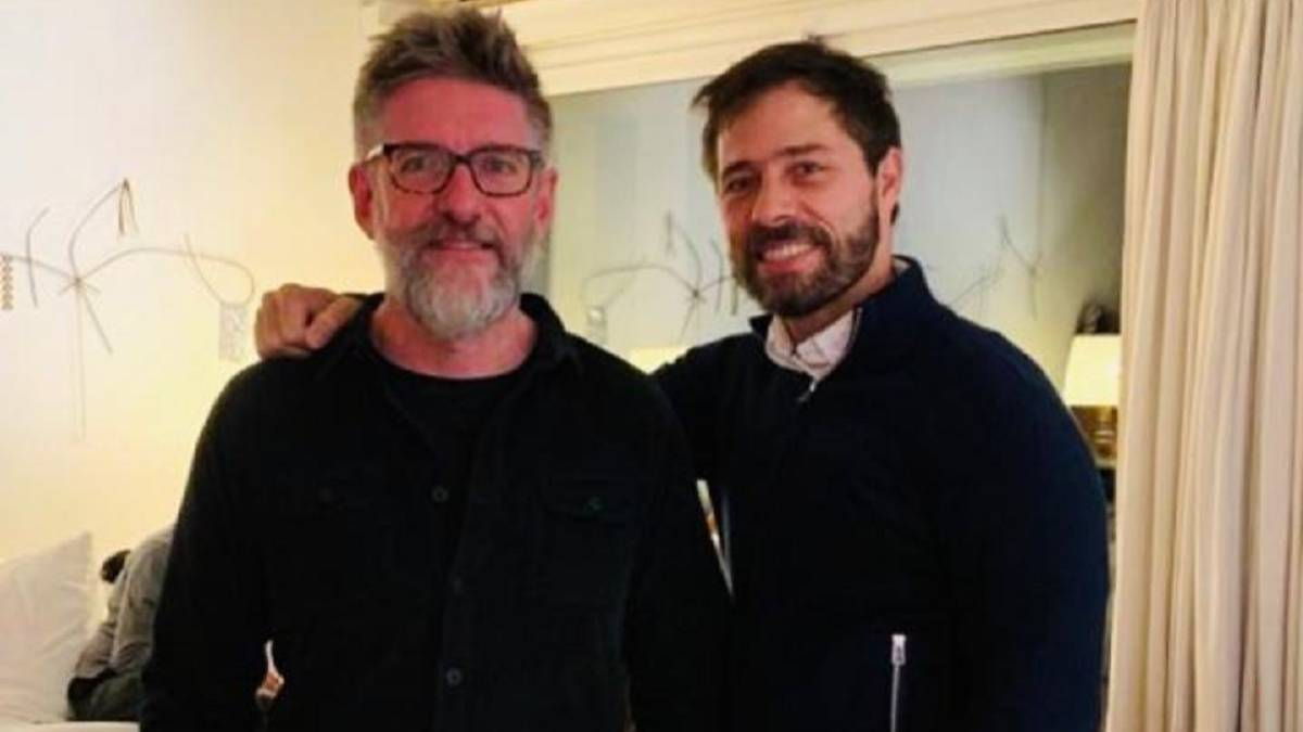 El íntimo festejo de Luis Novaresio con su esposo.&nbsp;